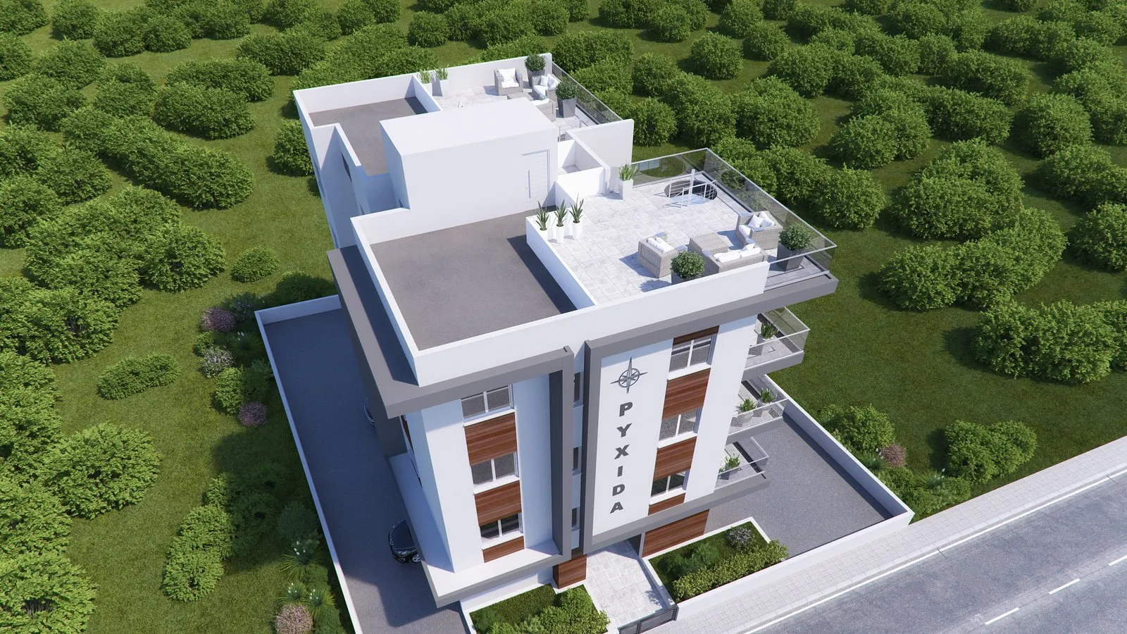 Pyxida Apartments – external views 1